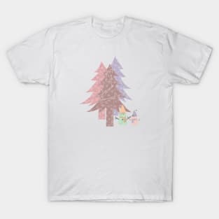 three trees - snowmen - just T-Shirt